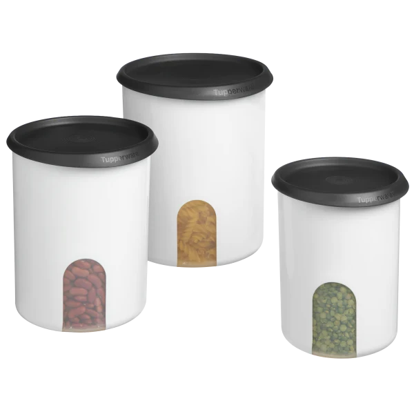 Tupperware 3-Piece One-Touch Canister Storage