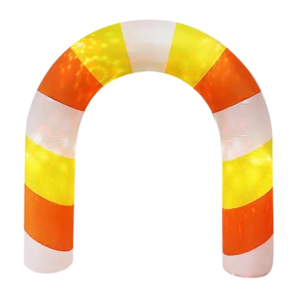 Hay & Harvest 8' Candy Corn Inflatable Arch with Light Show