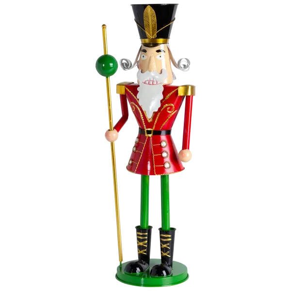Kringle Express 24" Metal Nutcracker Statue