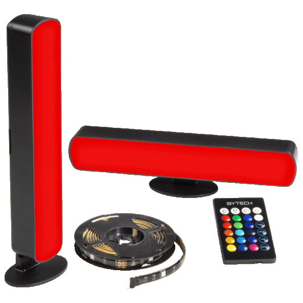 Bytech Multicolor Lighting 3-Pack Starter Kit with Light Bars and a Light Strip