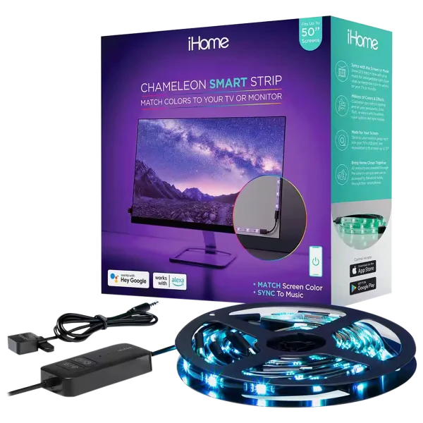 iHome Chameleon Smart Screen Sensor Multicolor LED Strip Kit (9.84')