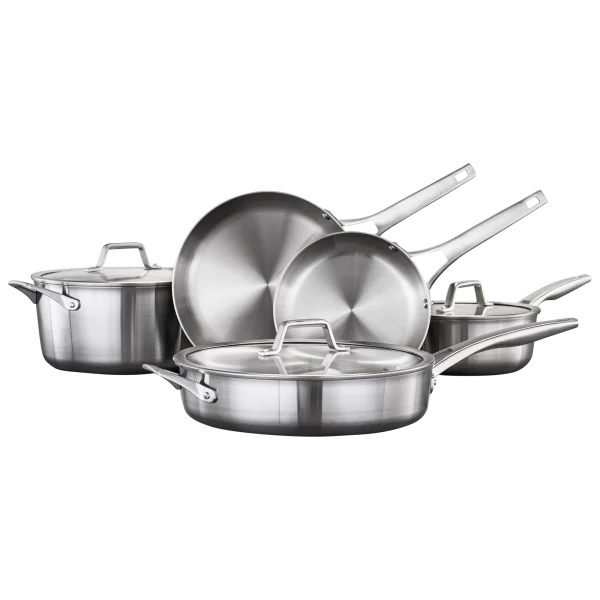 Calphalon Premier 8-Piece Tri-Ply Fully Clad Stainless Steel Cookware Set