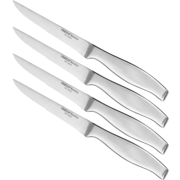 Oneida Stainless Steel Steak Knife Set (4-Pack)