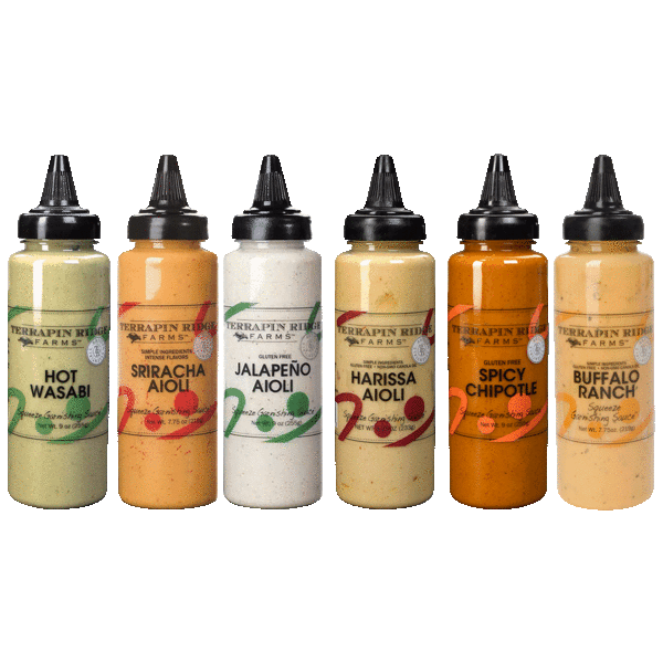 6-Pack of Assorted Terrapin Ridge Farm Garnishing Squeezes