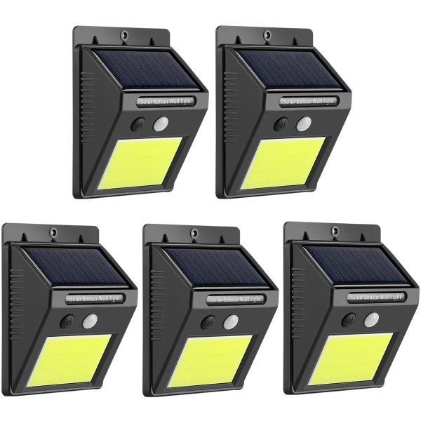 5-Pack: Hakol Outdoor LED Solar Light & Wireless IP65 Waterproof Motion Sensors