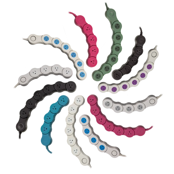 Quirky Pivot Power Surge Protector Bundle (Random-Colored 4-Outlet & 6-Outlet)
