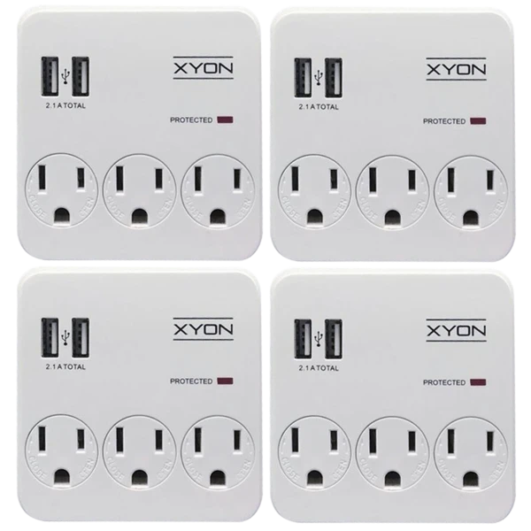 4-for-Tuesday: XYON Triple-Outlet Adapters with Surge & Safety Lock