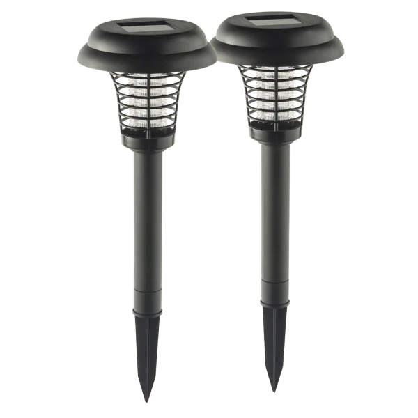 2-Pack: Eternal Living Solar LED Pathway Lights with UV Bug Zapper for Lawn