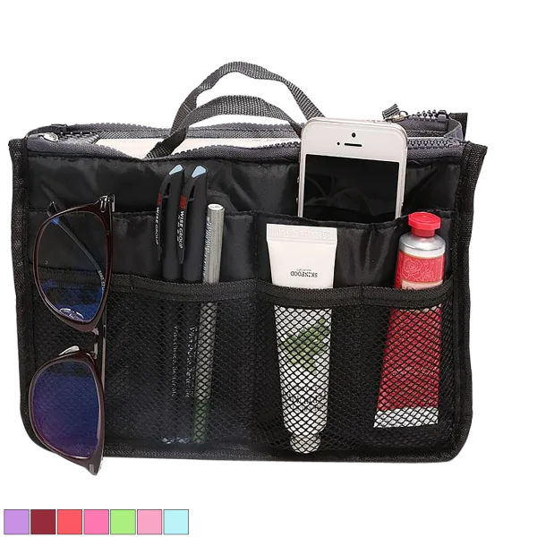 3-Pack: Travel Tote Collapsible Purse/Cosmetic Organizers by Two Elephants