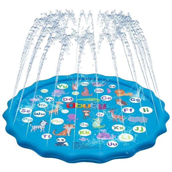 Obuby 60" Sprinkle & Splash Play Mat (Animals & ABC)