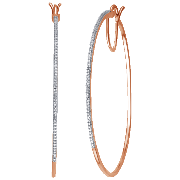 Diamond Muse Diamond Accent 2" Hoop Earrings