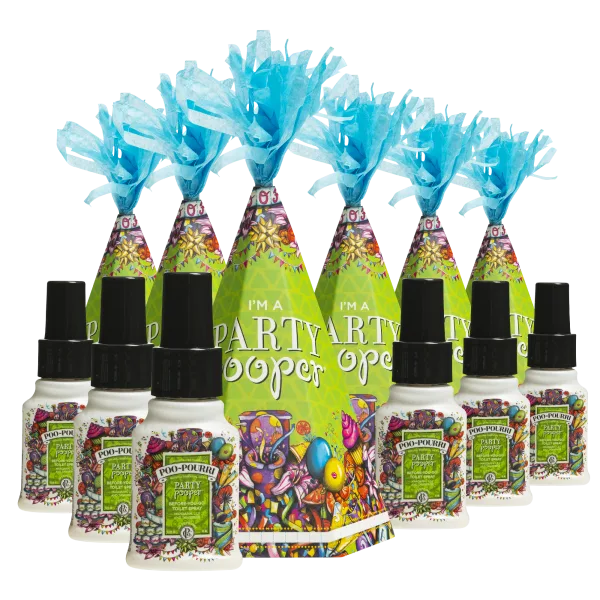 6-Pack: Poo-Pourri Party Pooper Party Hat Gift Set (6x 2oz Sprays)