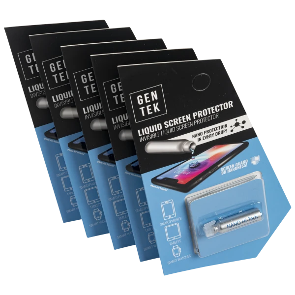 5-Pack: GenTek 9H Ceramic Liquid Screen Protector