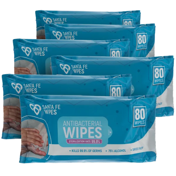 6-Pack of 80ct Antibacterial Wipes (480 total)