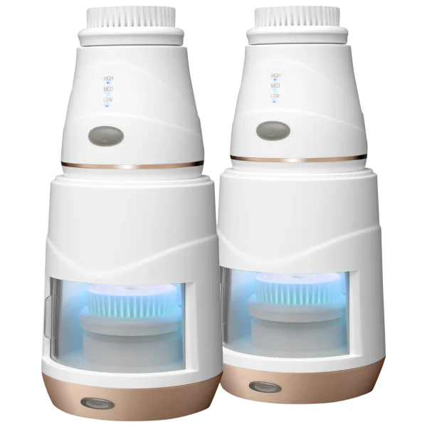 2-Pack: Conair True Glow Sonic Facial Brush with UV Sanitizing Base