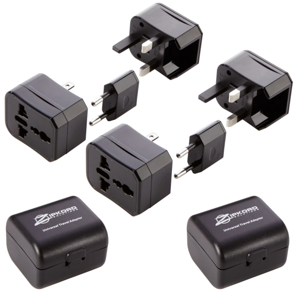 2-Pack: ZipKord Universal Travel Adapters with Storage Case