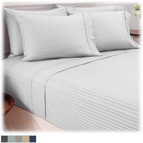 Hotel New York 6-Piece Dobby Stripe Sheet Set