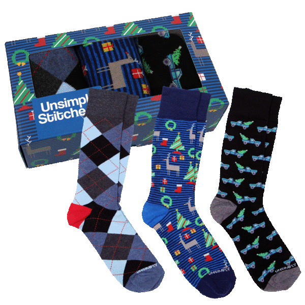 3-Pack: Unsimply Stitched Men's Dress Socks Holiday Collection