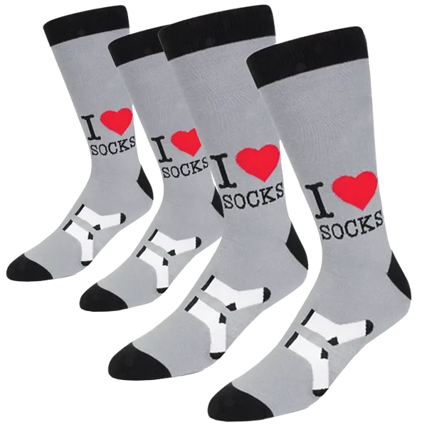 2-Pair of I Love Socks Socks