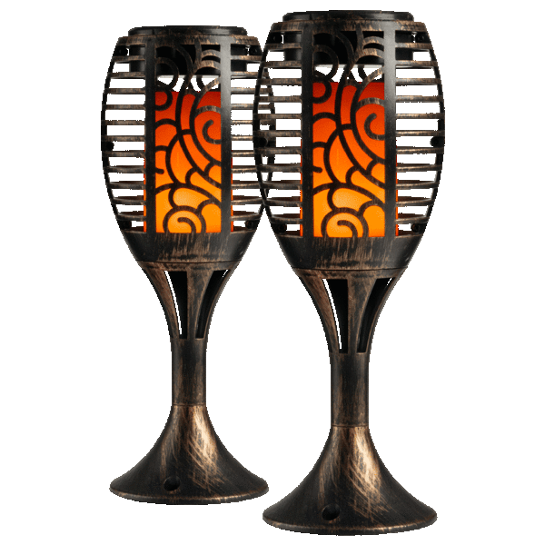 2-Pack: iZoom Flickering Flame Torches with Stand