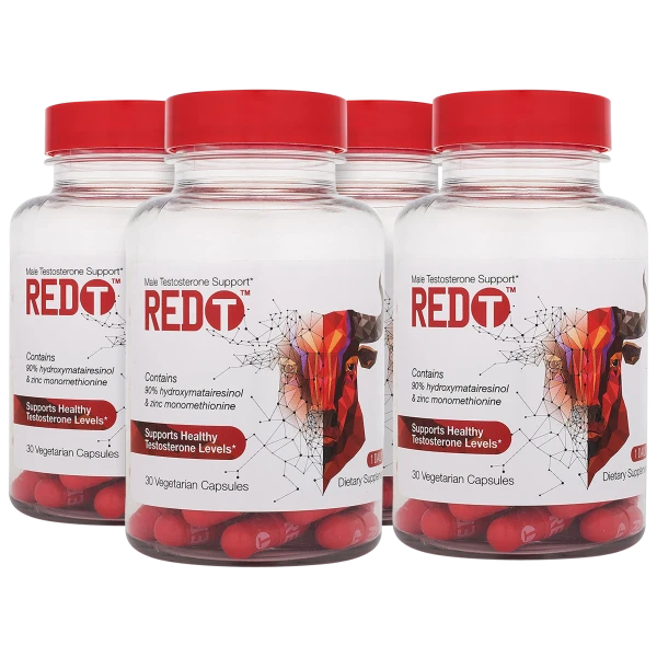 4-Pack: Red-T Zinc Immune Support for Men (120-Day Supply)