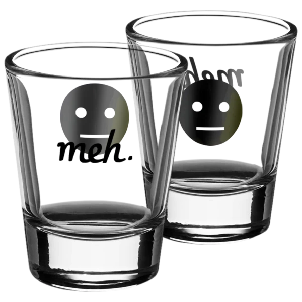 2-Pack: Meh Shot Glasses