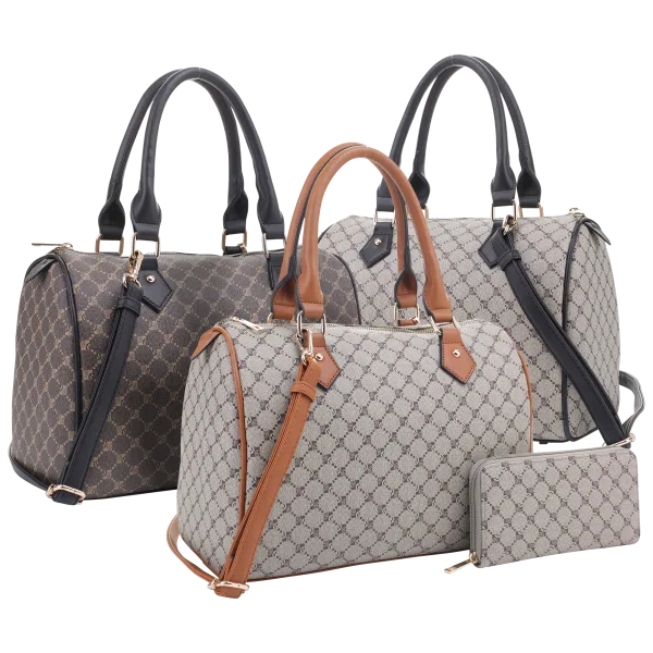 Malibu Skye Signature Print Satchel with Wallet