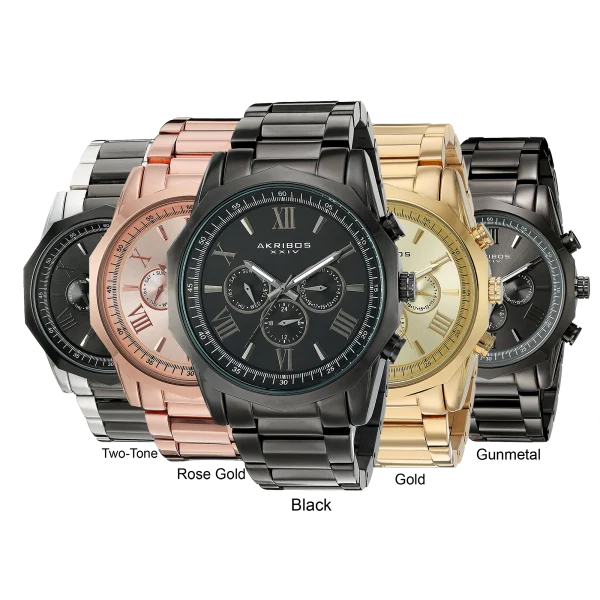 Akribos XXIV Men’s Swiss Quartz Multifunction Watches