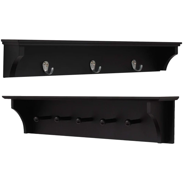 Kiera Grace Floating Peg & Hook Wall Shelves