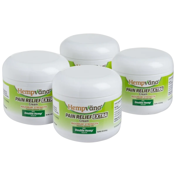 4-Pack: Hempvana Maximum Strength Odor Free Pain Relief Cream