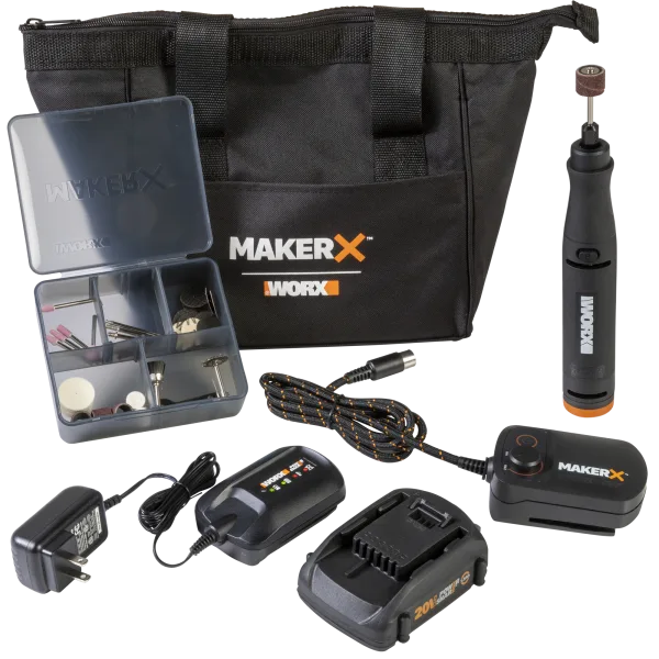 Worx 20 Volt Maker X Rotary Crafting Tool Kit with Accessories