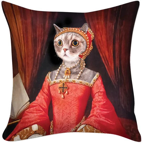 Renaissance Kitty Pillow Cover