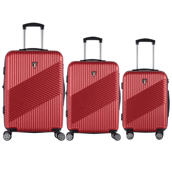 TUCCI Italy 3-Piece Locking Luggage Set