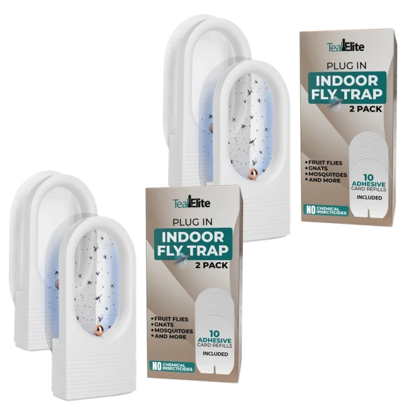4-Pack: Teal Elite UV Insect Trap with 20 refills