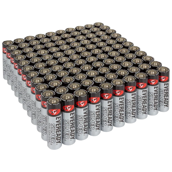 110-Pack: Eveready Silver Alkaline AA Batteries