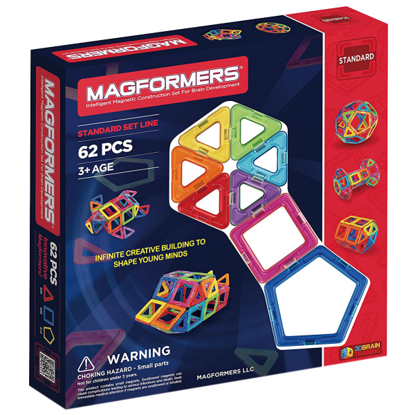 62-Piece Magformers Rainbow Set