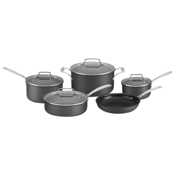 Cuisinart 9-Piece Hard Anodized Dishwasher-Safe Cookware Set