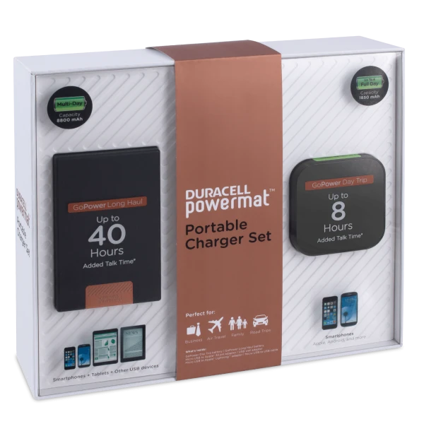 Duracell 8800mAh & 1850mAh Power Bank Set with or without Powermat