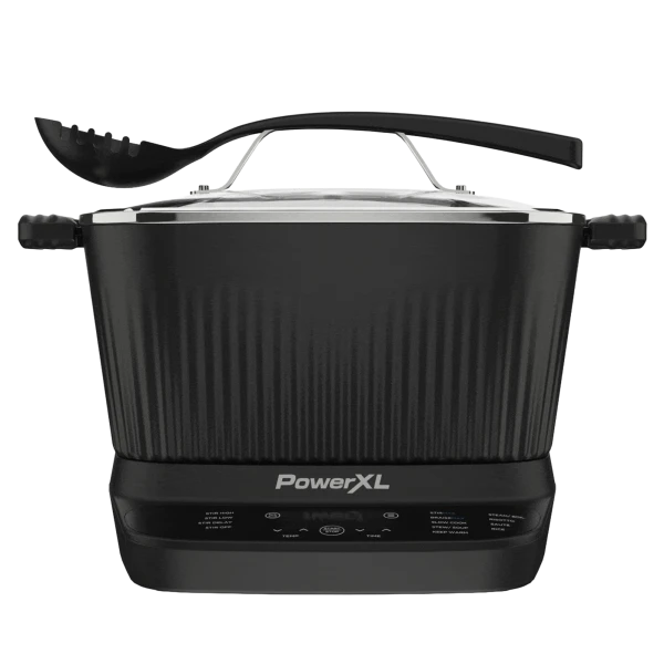 PowerXL StirMax Multi-Cooker Bundle with Steamer Basket and Ladle