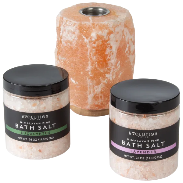 Evolution Salt Co. Himalayan Salt Lamp Diffuser & Scented Bath Salts