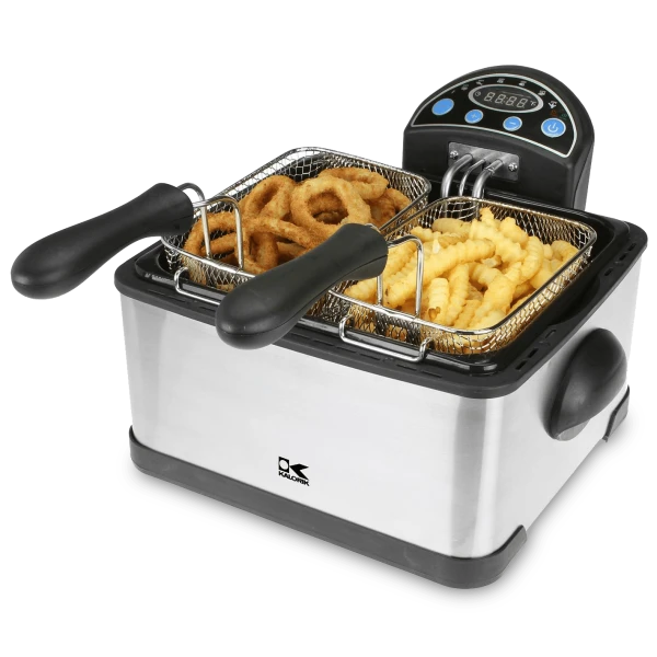 Kalorik 4-Quart Professional Style Triple Basket Deep Fryer