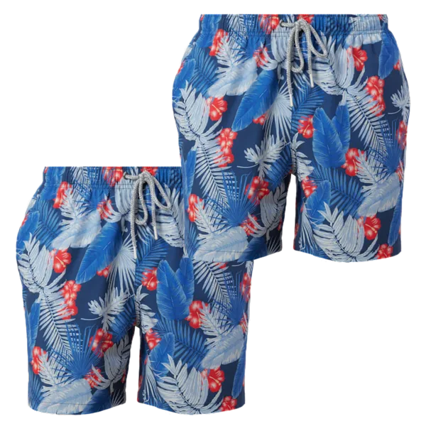 2-Pack: Rainforest Men's Quick-Dry Swim Trunks