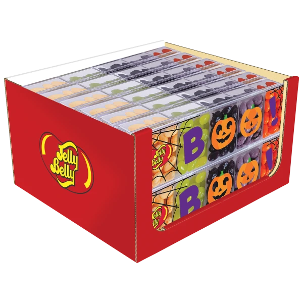12 Pack: Jelly Belly 5 Flavor BOO! Jelly Beans with Clear Gift Box