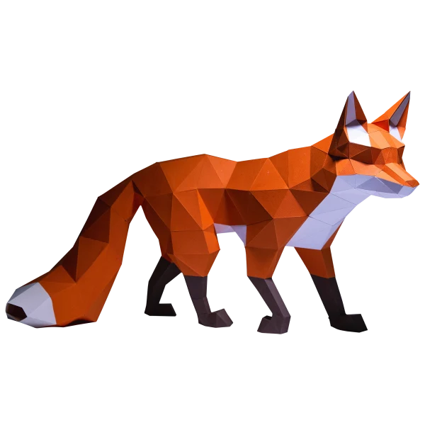 Papercraft World Walking Fox Model