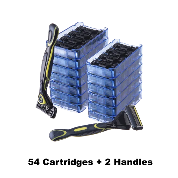 54-Pack: 6-Blade Shaving Razor Bundle