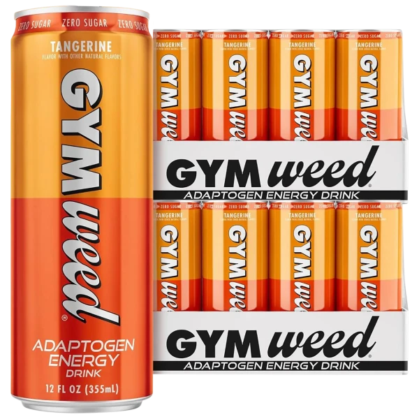 24-Pack: Gym Weed Adaptogen Energy Drink (Tangerine)