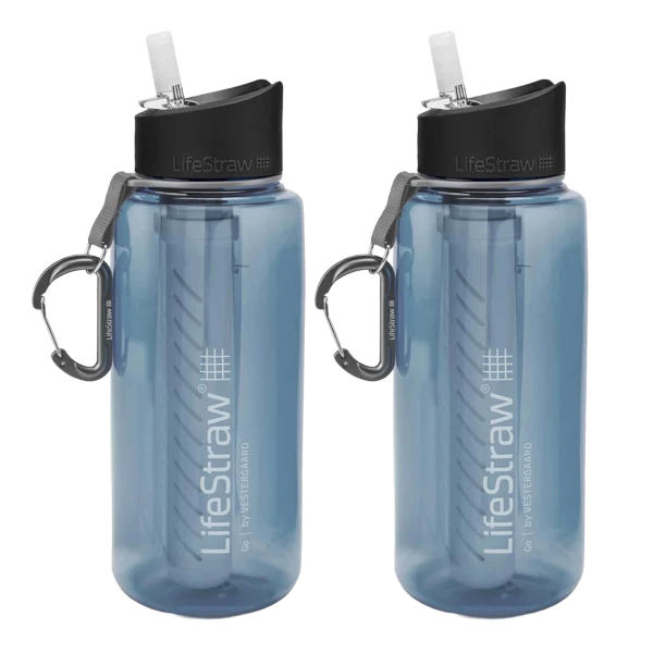 2-Pack: LifeStraw Go 22oz Water Filter Bottle