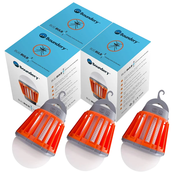 3-Pack: Boundery 2-in-1 Electric Bug Zapper and Lantern