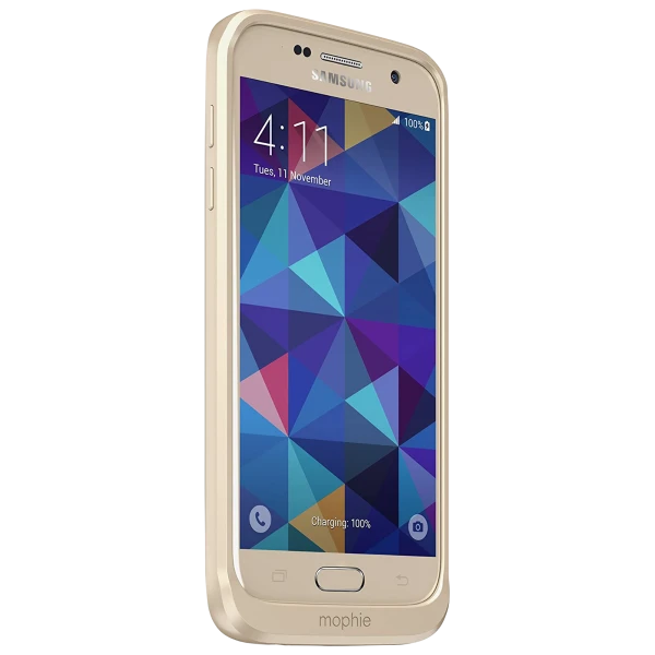 Mophie Juice Pack Wireless Charging Case for Samsung Galaxy S7 in Gold