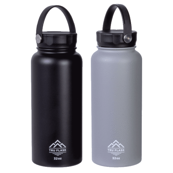 2-Pack: Tru Flask 32oz Insulated Bottles